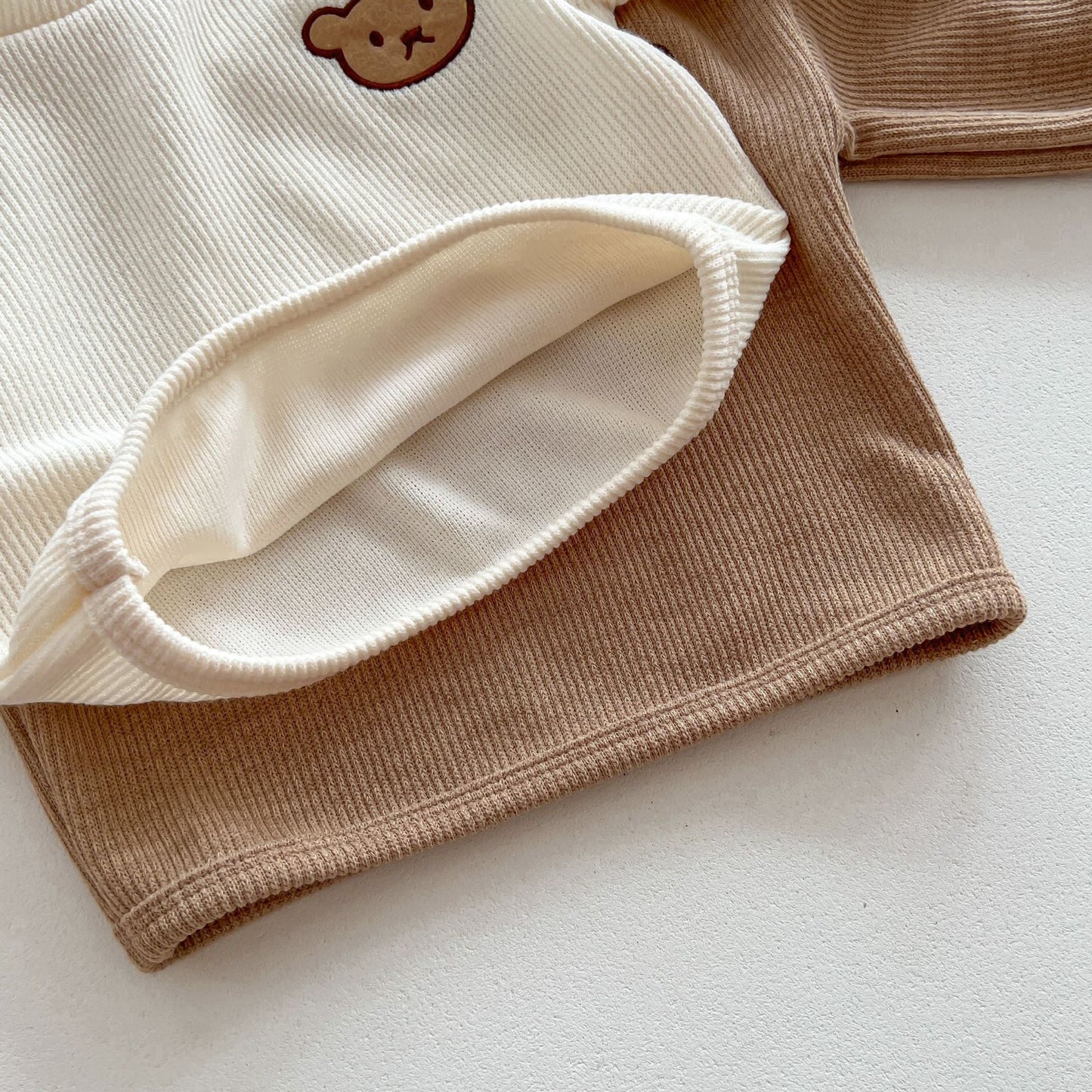 Bear Head Long-Sleeve Outfit Set
